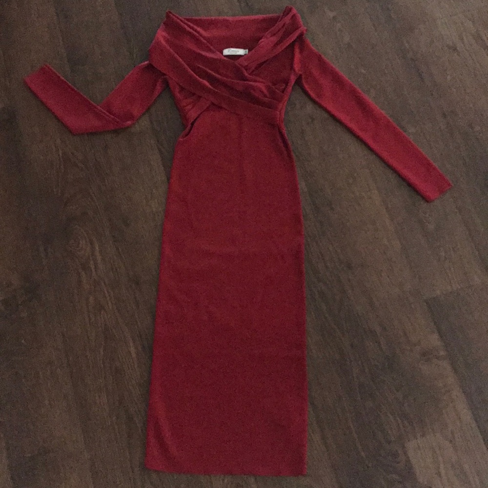 Fitted red dress